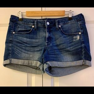 Denim Mid-rise Shorts